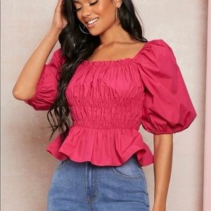 Cute pink puffy shirt